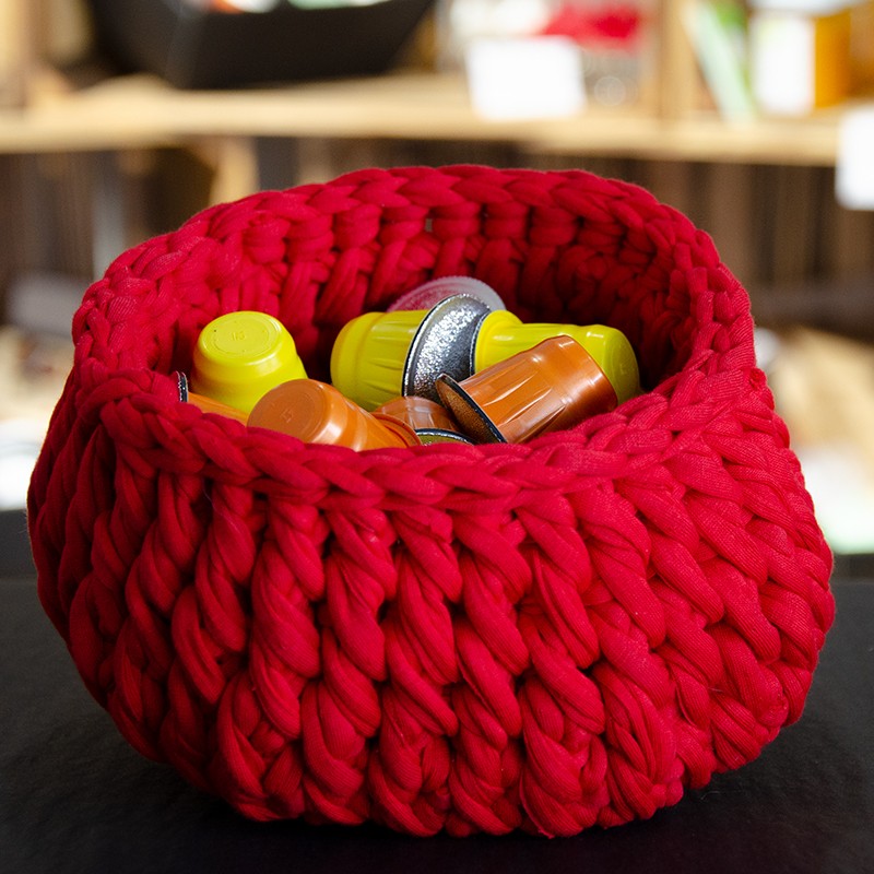Panier rond "Rouge"